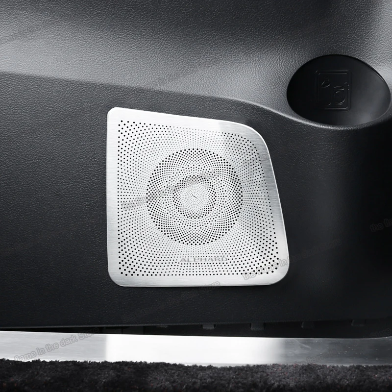 

car middle door anti-kick sound audio speaker panel cover trims for toyota vellfire alphard 2016 2017 2018 2019 2020 2021 auto