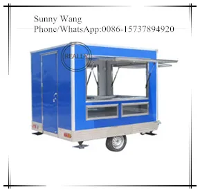 fast food truck trailer with high roof coffee bike for snack food hot dog cart