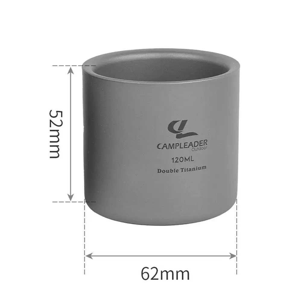 Портативная походная кружка титановая чашка Туристическая посуда для пикника