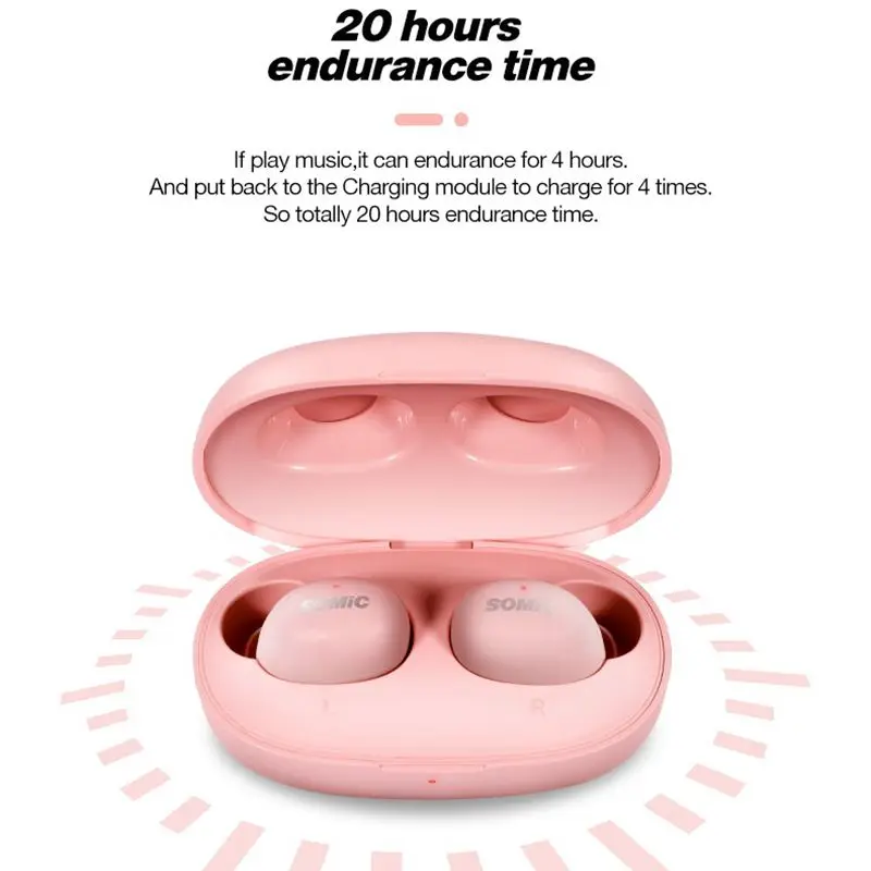 наушники беспроводные блютуз Somic W10 TWS bluetooth 5 0 мини портативный стерео Denoise LDS