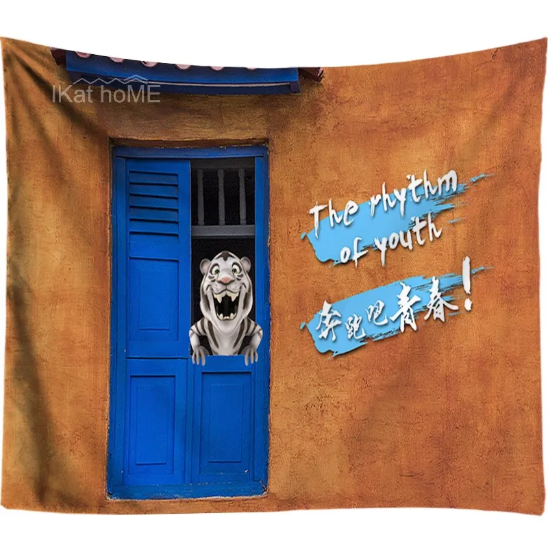 

300x200cm Psychedelic Tiger Tapestry Art Wall Hanging Living Room Wall Carpet Dorm Tapestries Boho Home Decor tapiz pared tela