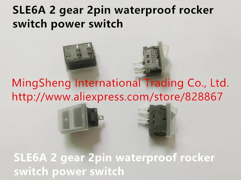 Оригинальный новый 100% SLE210K 2 gear 4pin ship switch SLE6A 2pin водонепроницаемый клавишный