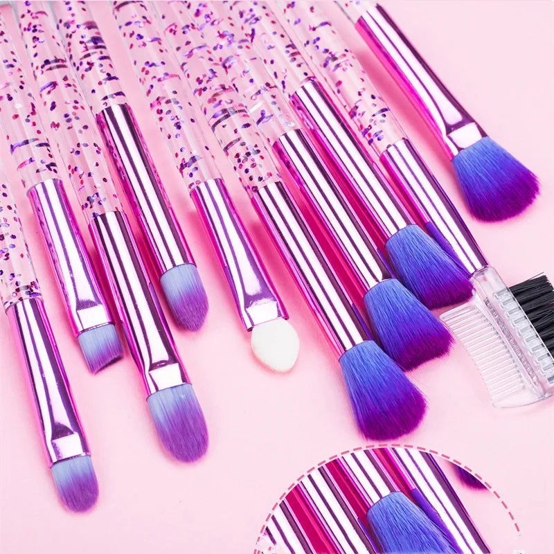 10 шт./компл. милые кисти для глаз с единорогом распутывания макияжа инструменты