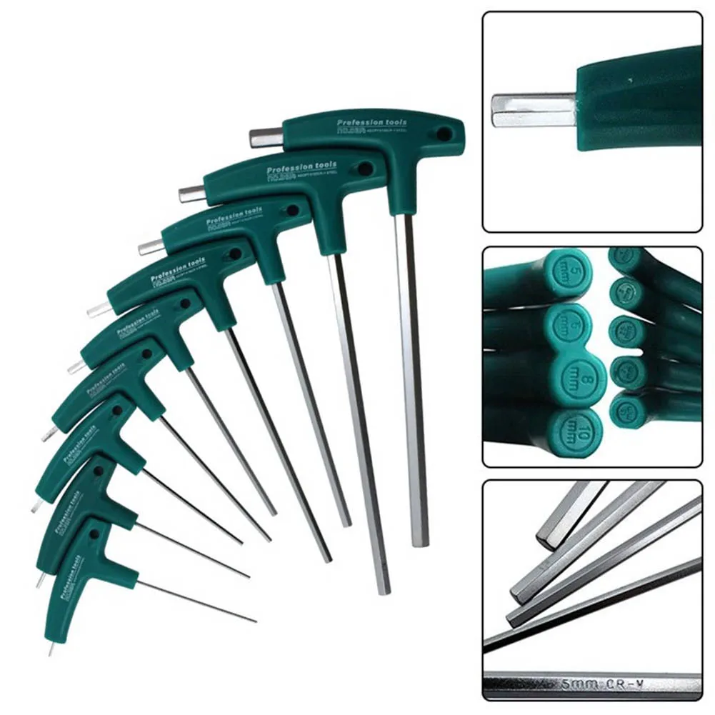 

Hex Socket Screwdriver H1.5mm-10mm 5mm T-Handle Wrench Allen Screws Tools SUB Sale