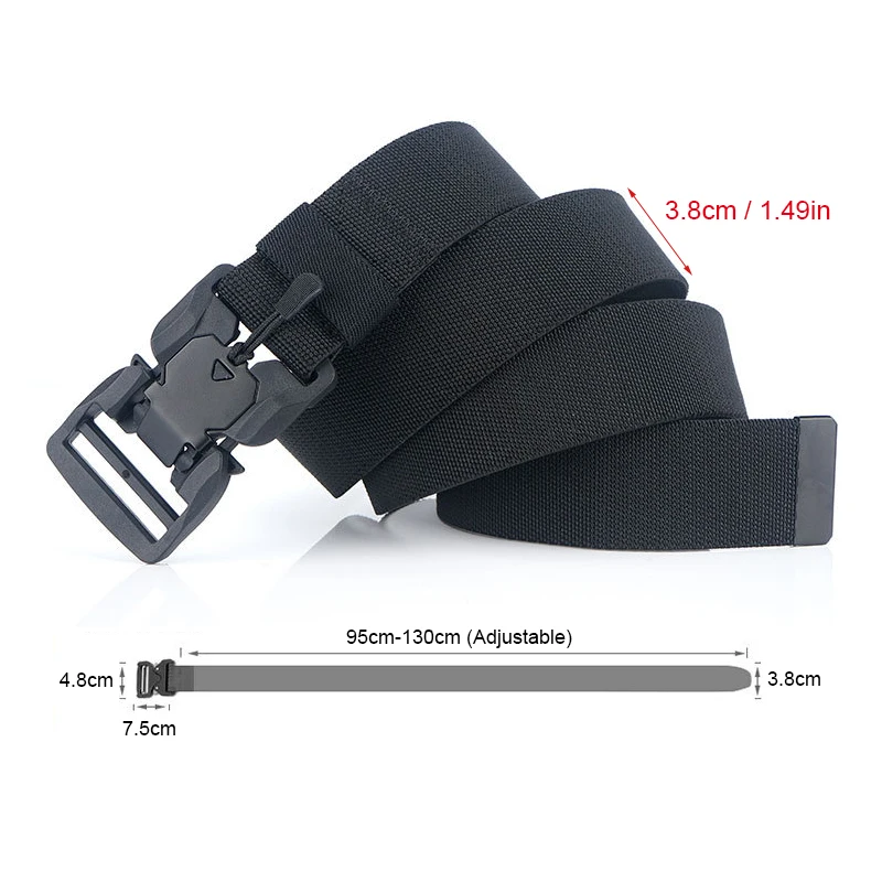 Эластичный тактический ремень HSSEE 95 см-130 см инженерная пластиковая магнитная