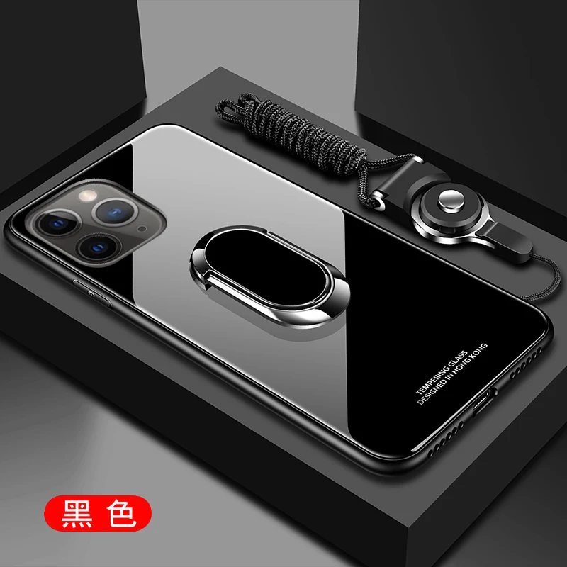 Чехол для Apple iphone 11 роскошное закаленное стекло с подставкой магнитная защитная