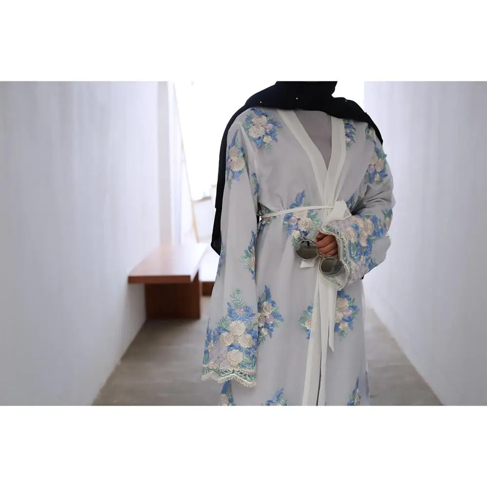 2020 Рамадан кимоно абайя халат Дубай кардиган мусульманских женщин марокаин