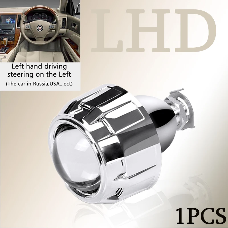2,5 дюймов HID Bi-xenon LHD дальний и ближний свет Автомобильные фары модифицированный Стиль Мини H1 объектив проектора фары линзы использовать H1 лампы H4 H7 - Цвет: 1x Letf with shroud