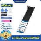 Аккумулятор LOSONCOER 6GTPY 100% мА  ч, 9500 Оригинал, для ноутбука DELL Precision 5520, 5530, для DELL XPS 15, 9570, 9560