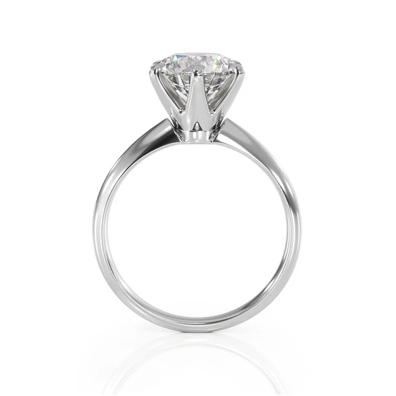 

NASIYA 1ct 6.5mm EF Color Moissanite Engagement Ring 14k White Gold For Women Wedding Engagement Fine Jewelry