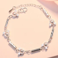 cartoon bear bracelets silver plated charm anime jewelry for women 2022 new fashion gifts cute mouse accessories wholesale