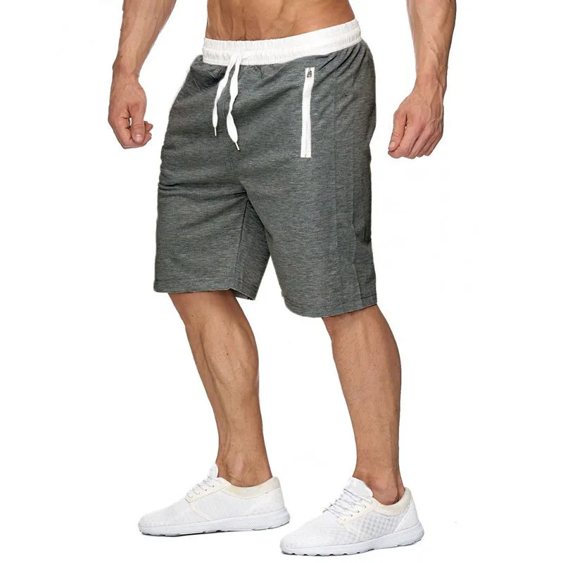 

Summer solid cotton shorts men breathable jogging shorts casual sweatpants fitness casual mid shorts male breathable sports
