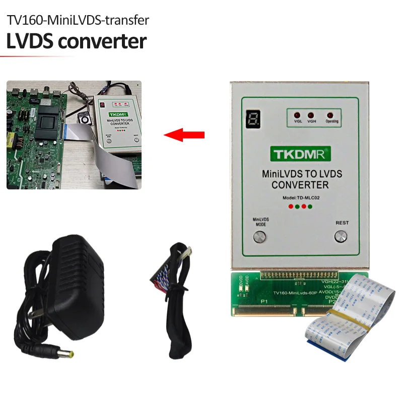 TV160 MiniLVDS Transfer LVDS конвертер штепсельная вилка ЕС для 6Th 7Th тестер 32 дюймовые
