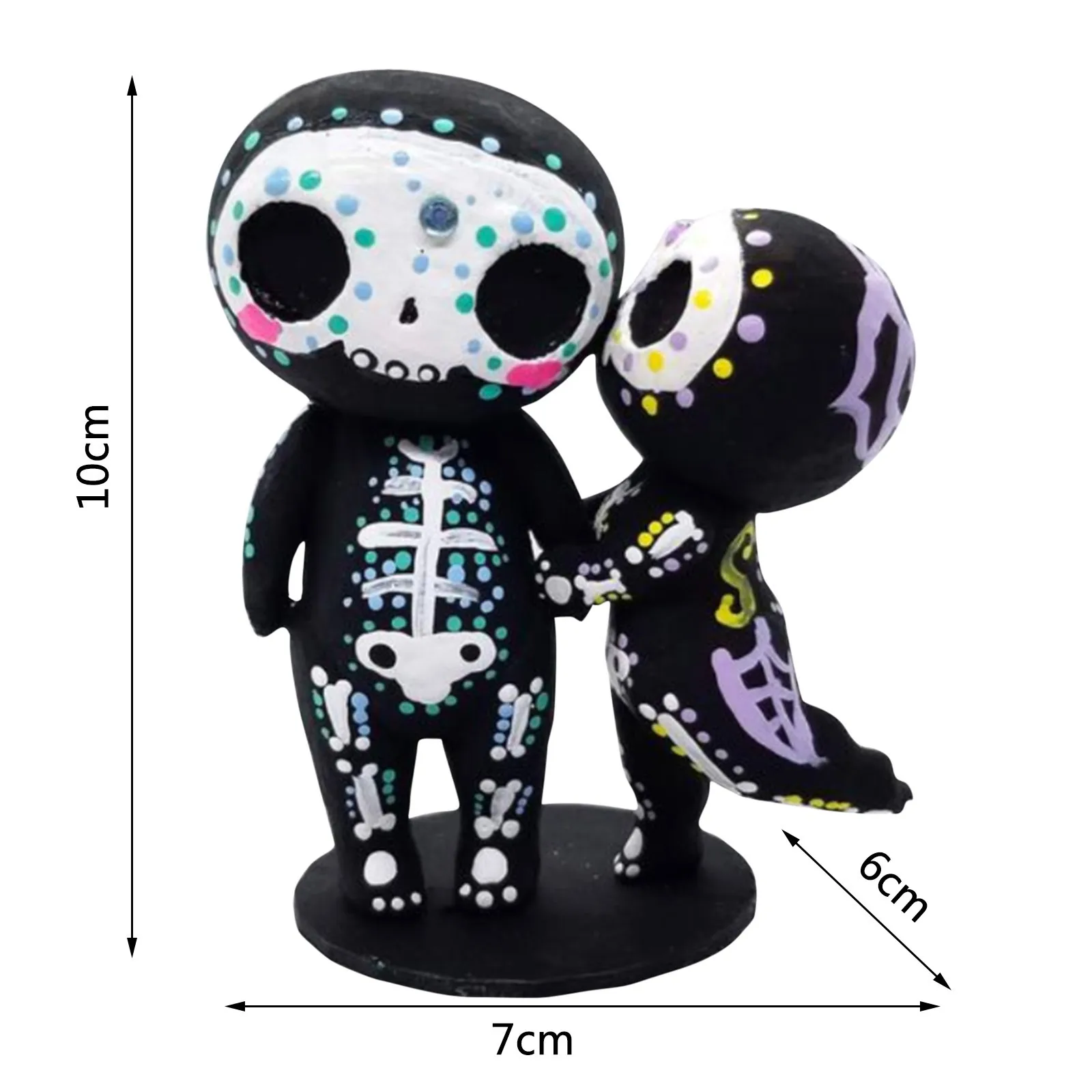 Изделия ручной работы из смолы сахарный череп пара статуя милой черепа доставки