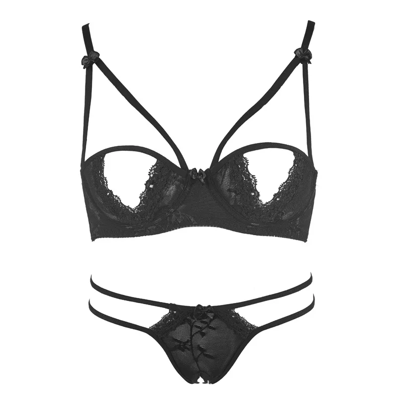 Открытый бюстгальтер комбинация бессонная Ночная искушение кружевной трусики