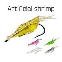 10pc 45mm shrimp bionic artificial soft fate fish bait fishing luya accessories lure floating tools goods set for for bass zande