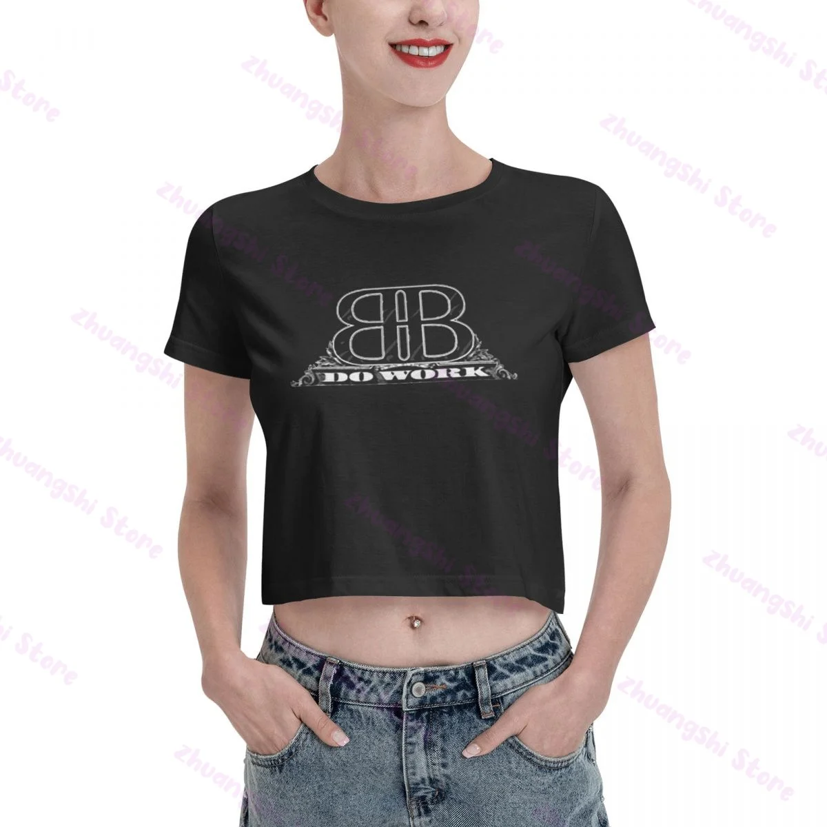 

women's Fashion Bb Big Black Christopher Boykin Midriff t-shirts