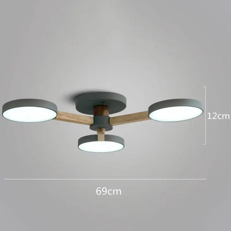 Скандинавский светодиодный светильник из цельного дерева люстра для столовой