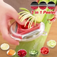 3in1 multifunction kitchen tools fruit and vegetable peeler vegetable shredding tool stainless steel blade easy to clean replace