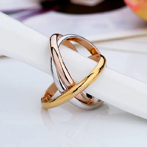 2019 женское кольцо золотой и серебряный цвет из нержавеющей стали 3 разных цвета