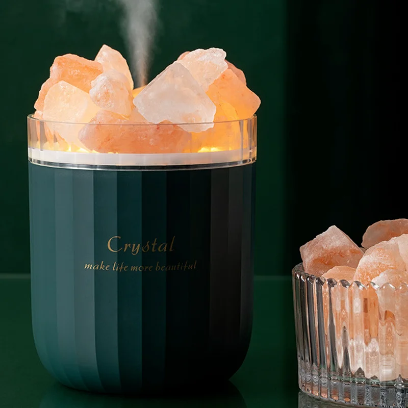 

Crystal Salt Stone Humidifier USB Charging Essential Oil Diffuser Air Humidifier Humidifier for Home White Diffuser