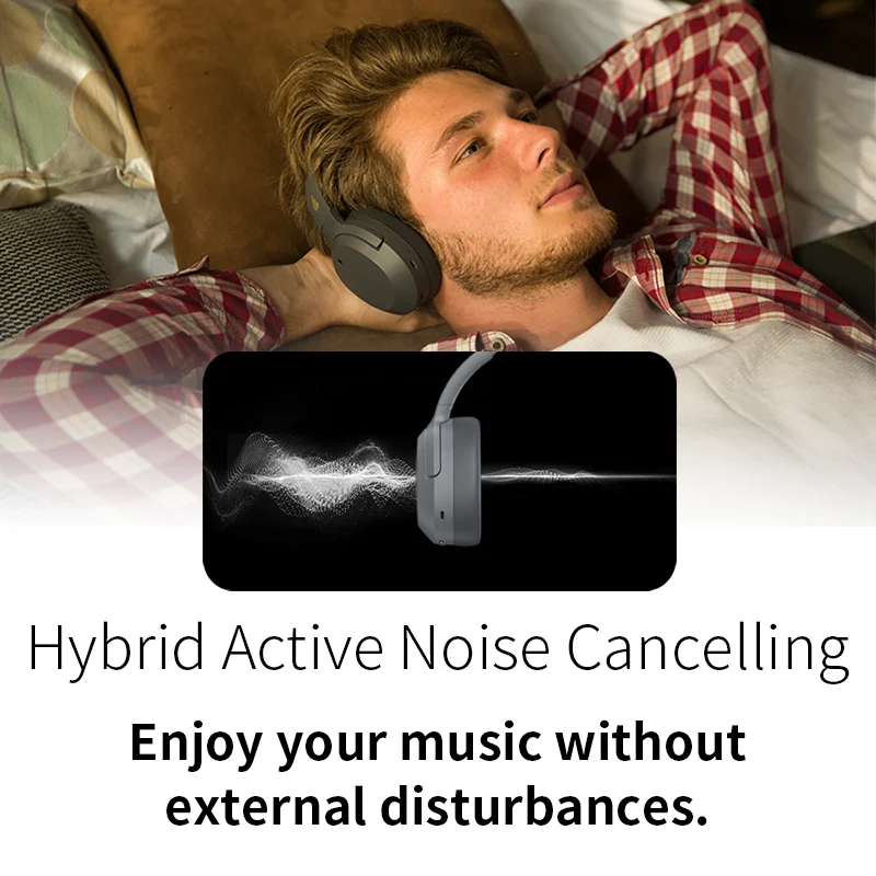 EDIFIER W820NB Wireless Headphones Hybrid ANC Active Noise Cancelling Hi-Res Audio Bluetooth 5.0 40mm Driver Bluetooth Headset