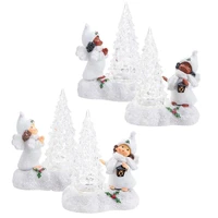 table top led christmas trees lighted acrylic christmas trees ornaments holiday decoration angel christmas tree decoration 2pcs