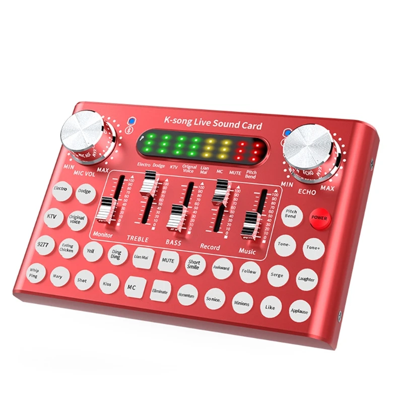 Новинка 2021 г. звуковая карта DJ микшер с Bluetooth голосовой преобразователь