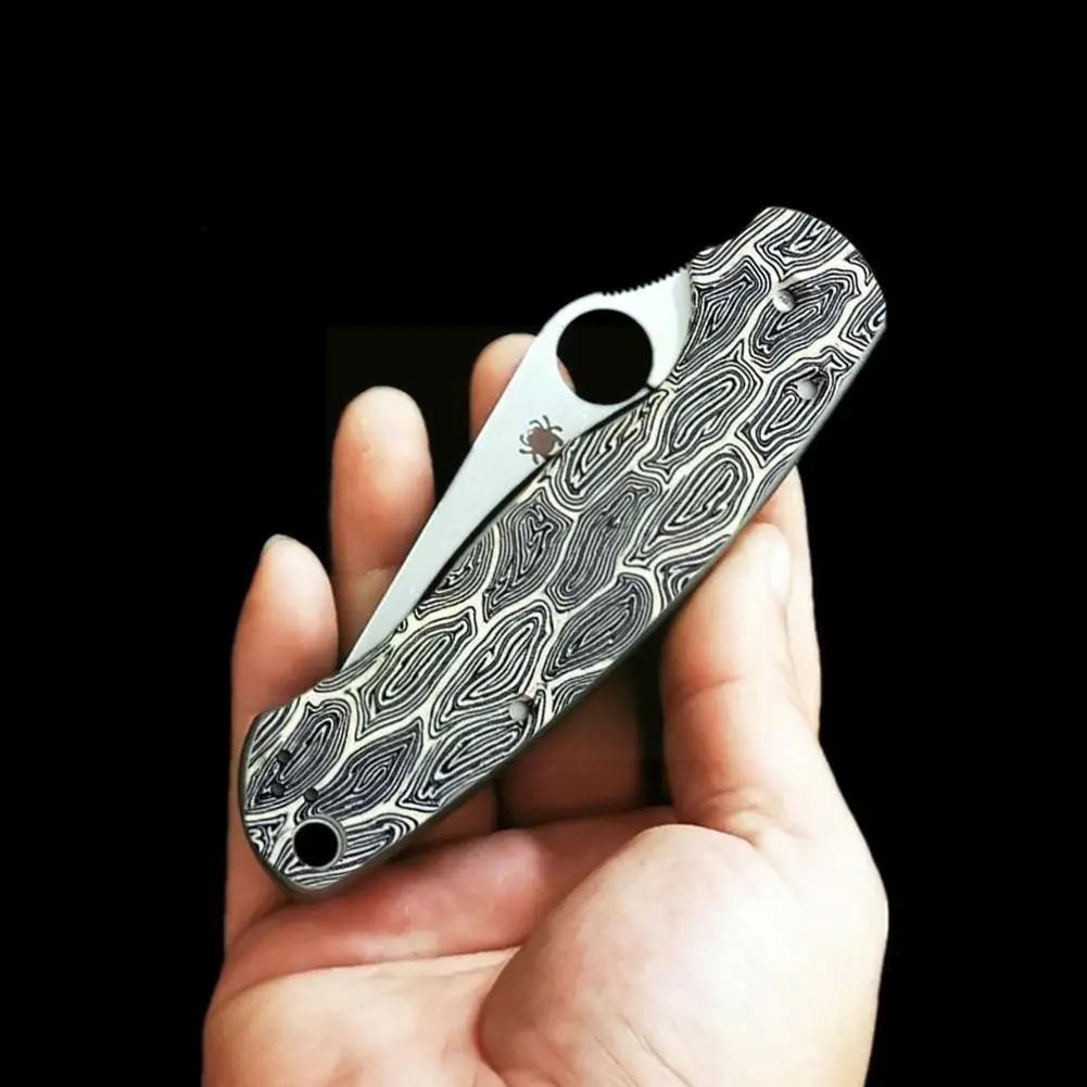 

Патч для ручки для C81 Para 3 полуформенных формирования 3 1 пара G10 Дамасская композитная Ручка патч для ножа паука материал патч Diy Доступ Q1y1