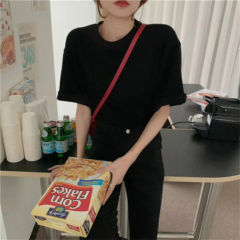 

Alien Kitty 2021 Basic Women New Female Streetwear Cotton Solid Hot Minimalist High Quality Gentle Short Sleeves Chic T-shirts