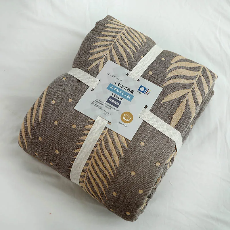 4-слойное газовое полотенце летнее одеяло с водорослями для кровати путешествий