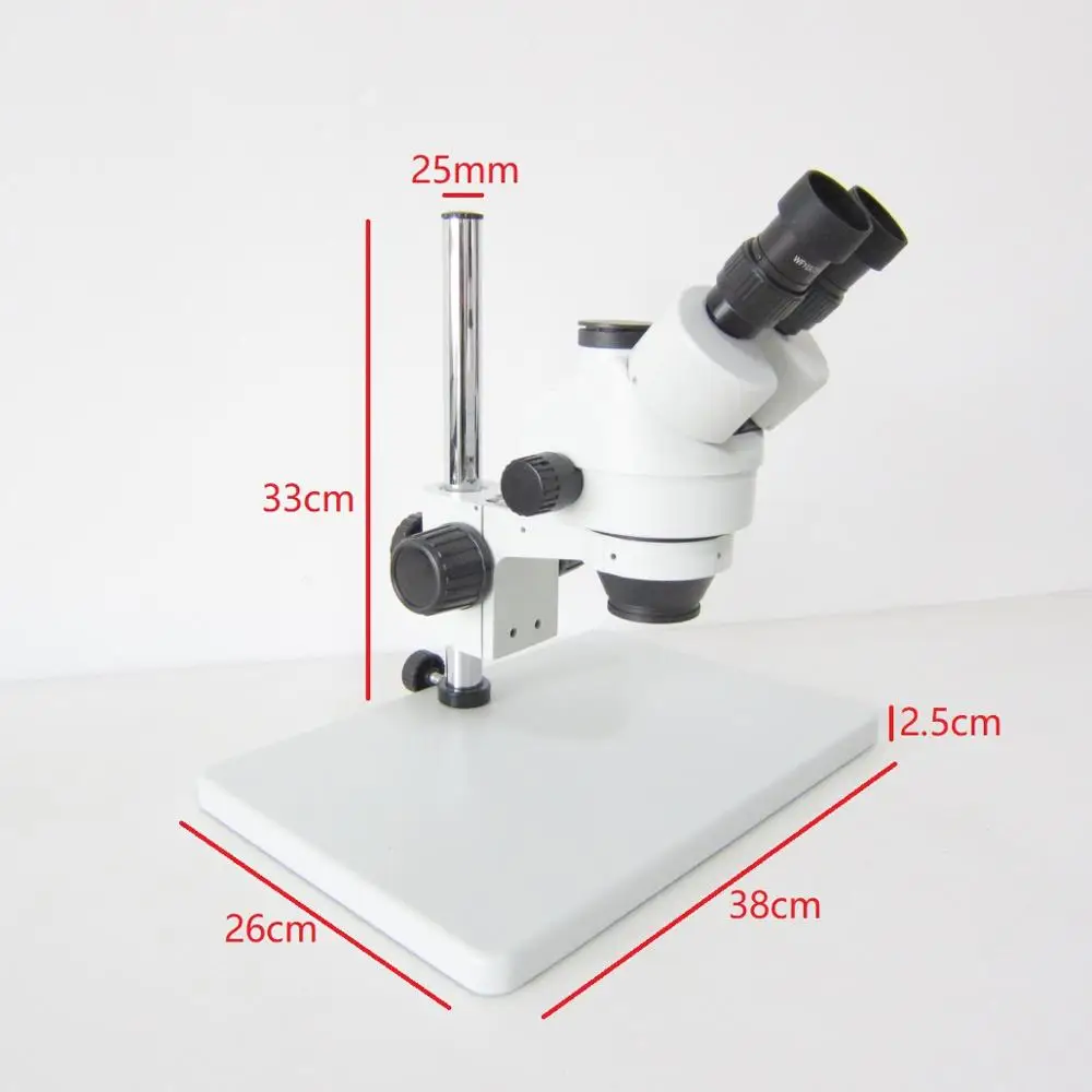 Тринокулярный стереомикроскоп с многофокальным непрерывным увеличением 7 ~ 45X +