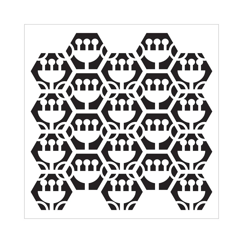 

Tulip Hexagons 2021 Arrival New Metal Cutting Stencil Diary Scrapbooking Easter Craft Engraving Making Greeting Card Present