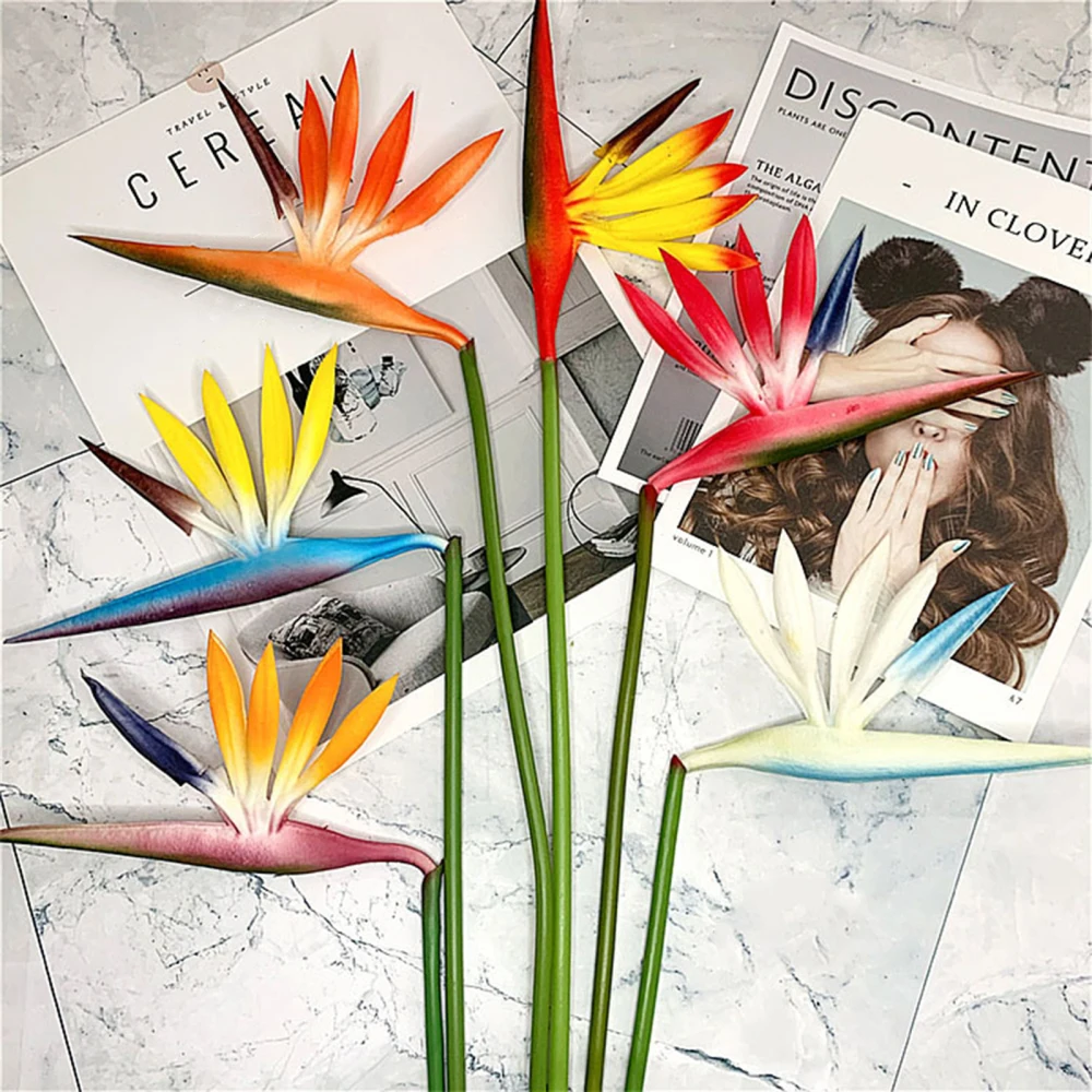 Искусственные цветы искусственный букет растений рай птица украшение 57 см