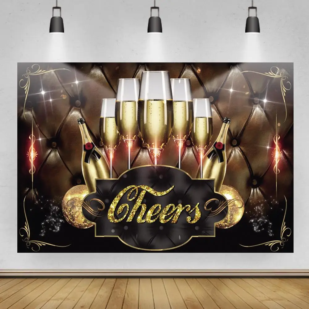 

Women Cocktail Party Wine Table Decor Poster Backdrops Champagne Glasses Cheers Family Marriage Celebration Photo Backgrounds