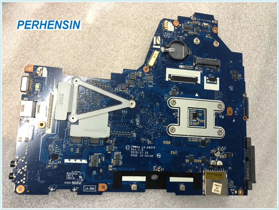 Материнская плата K000125840 для ноутбука Toshiba satellite C660 C665 PWWAA LA-6847P HM55 DDR3 PGA988 |