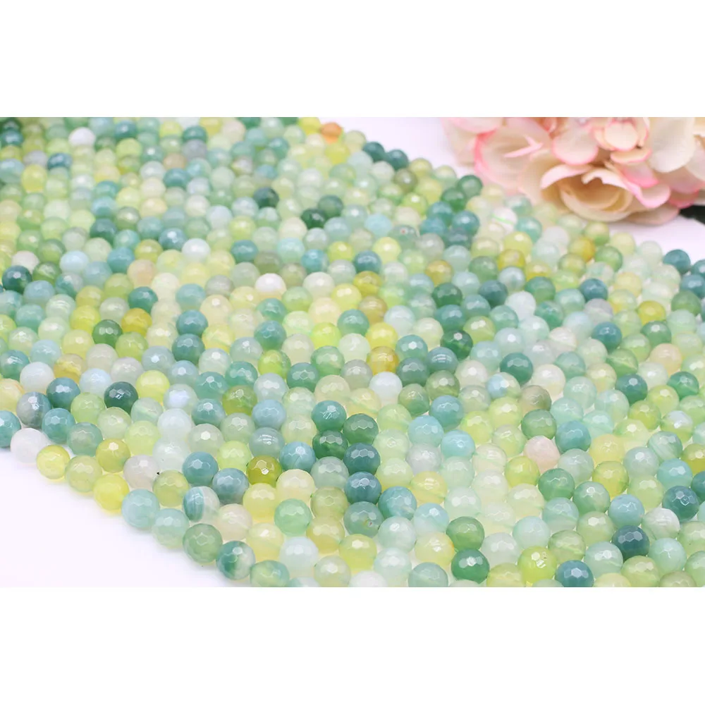 

6-10mm Natural Faceted grape agate Round stone beads For DIY Bracelet Necklace Jewelry Making Strand 15"