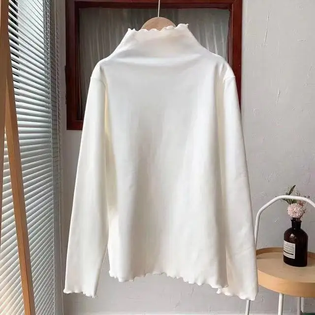 

Женский свитер, новая осенне-зимняя блузка с длинными рукавами и узким низом, свитер с высоким воротником