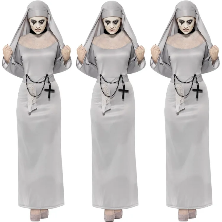 

Halloween Cosplay Vampire Priest Nuns Witch Horror Zombie Nuns Masquerade Party Costumes