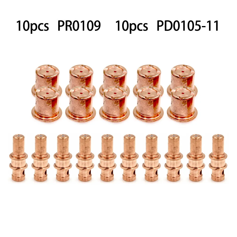 

20pcsTrafimet A81 Plasma Cutter Torch Electrode PR0109 Nozzle Tips PD0105-11PD0105-11 WSP-08024 Plasma Cutters Cutting Tools