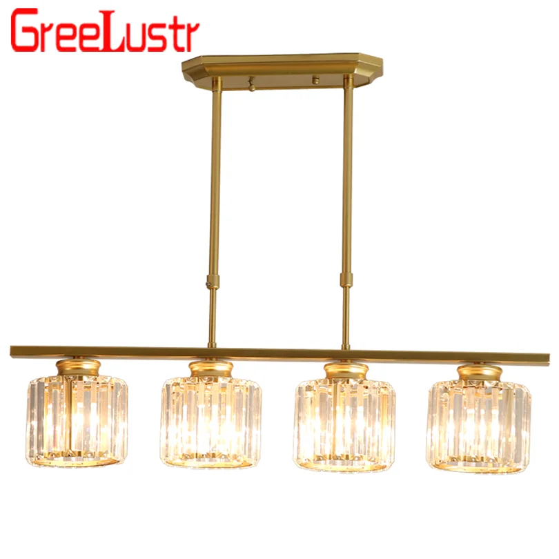 Современная золотистая/черная Хрустальная светодиодная люстра скандинавский