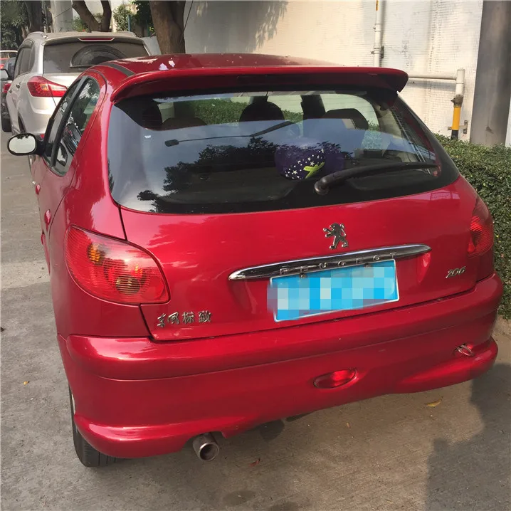 Для Peugeot 206 спойлер высокого качества ABS Материал заднее крыло автомобиля праймер