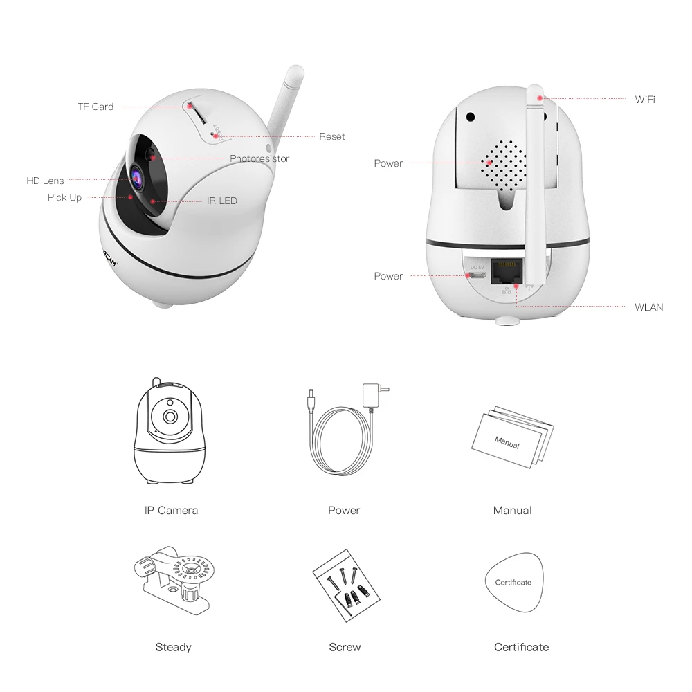 Детский монитор WiFi автоматическая IP камера слежения домашняя безопасности