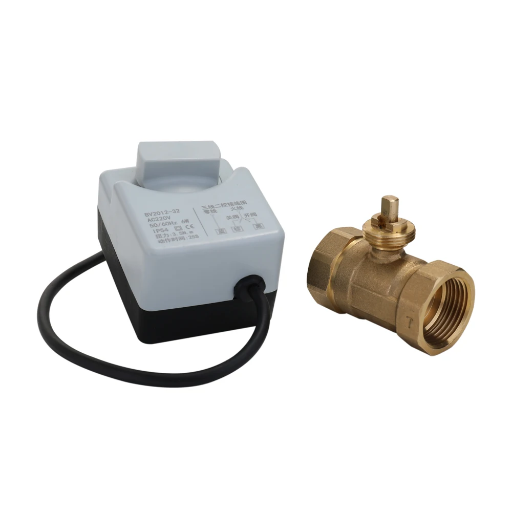 AC220V DN15 DN20 DN25 2 Way 3 провода латунь моторизованный шаровой клапан электрический привод с ручным переключателем