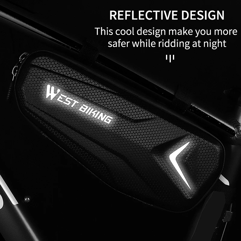 west biking bicycle frame bag waterproof mtb road bike bag top tube 6 7 2 inch touch screen phone bag case cycling accessories free global shipping