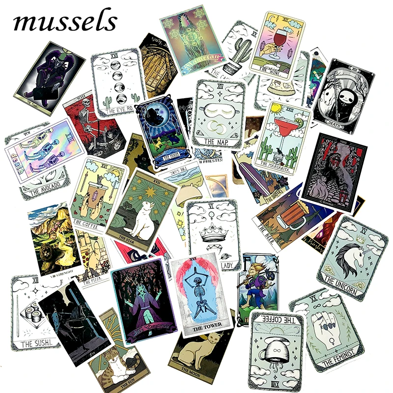 Наклейки Fate Game Tarot для скрапбукинга 50 шт. игрушек скейтбордов гитар чемоданов