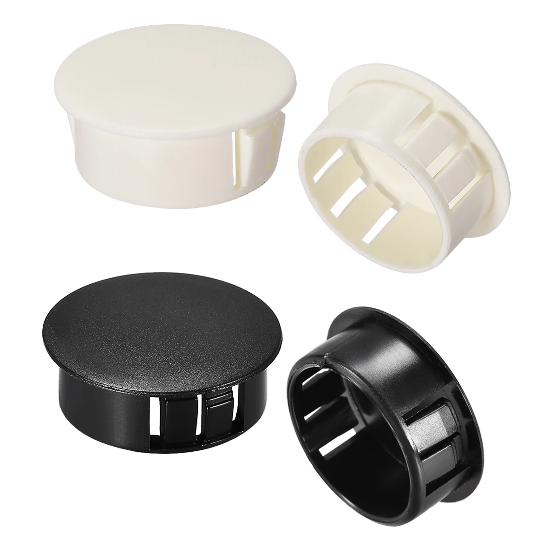 Uxcell 2 90 шт. нейлоновая круглая защелка заглушки для отверстий крышка панели черно