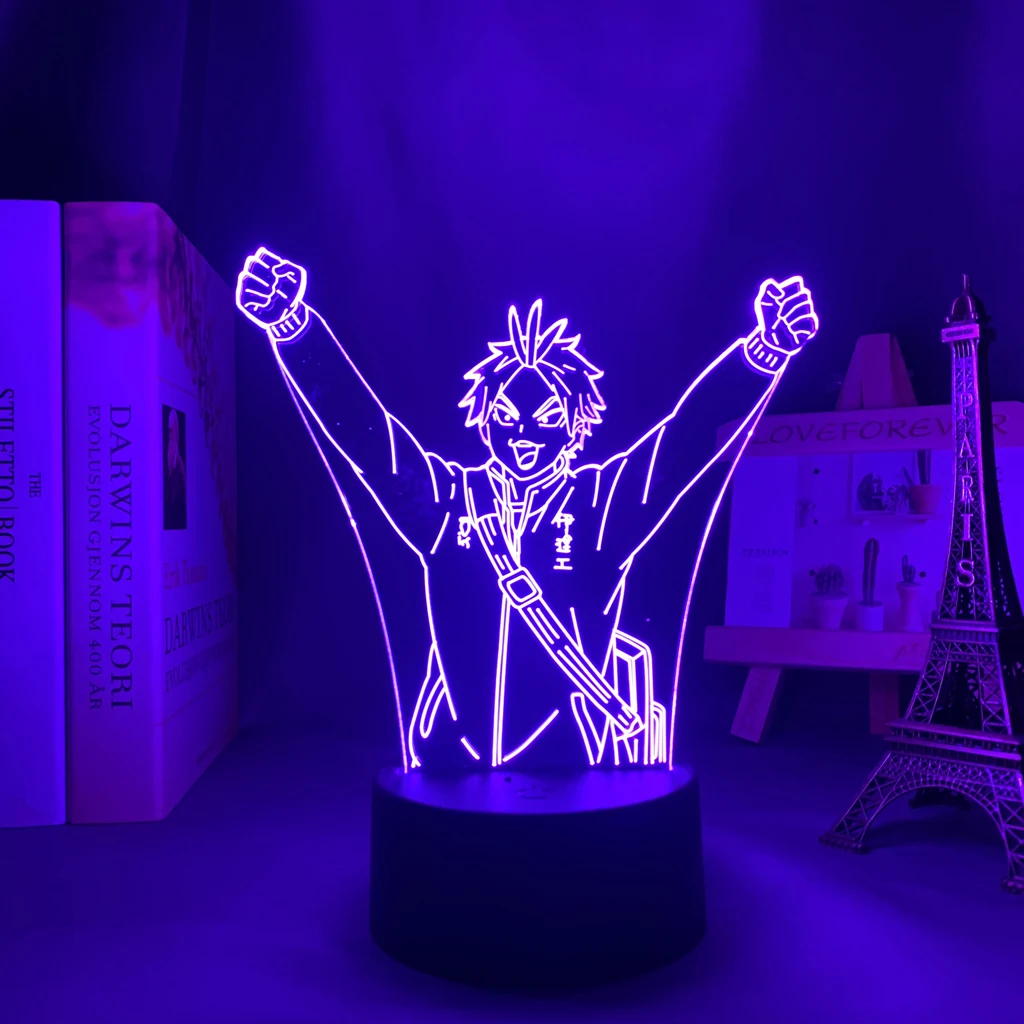 

Anime Light Haikyuu Kanji Koganegawa Children Bedroom Decor Night Light Birthday Gift Manga 3D Lamp Anime Neon Sign