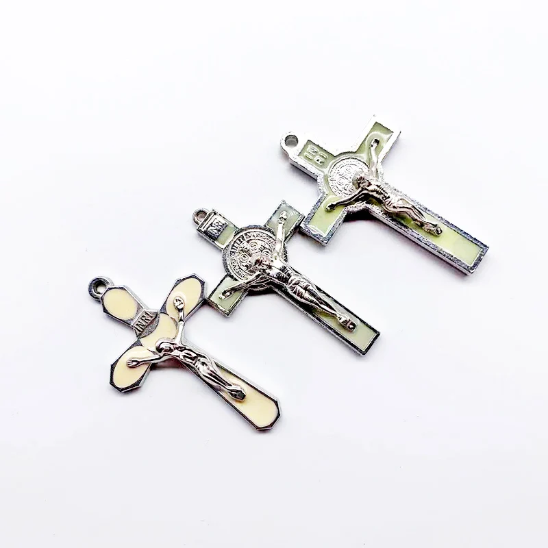 Посеребренный Крест Иисуса крест Христа Святого Бенедикта независимый кулон