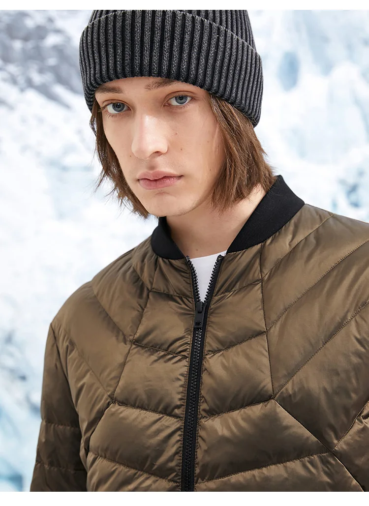 JackJones Мужская зимняя бейсбольная куртка с воротником с тепловым пухом | 218412510